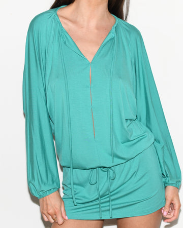 BELEN MINI DRESS - Turquoise