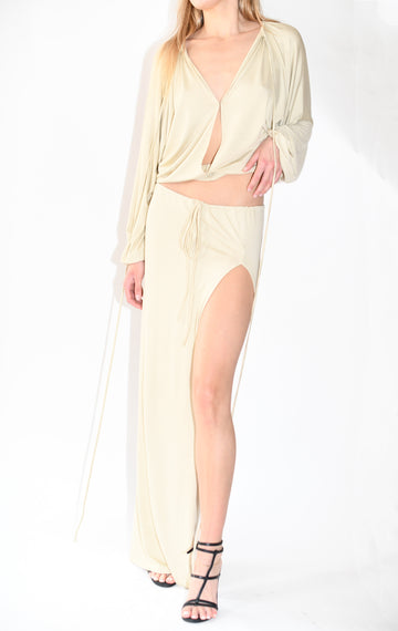CARINE SKIRT - Naked Almond
