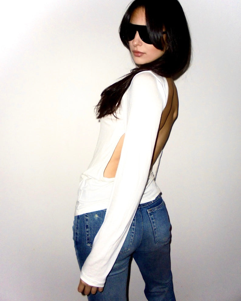 CHIARA TOP LONG SLEEVE - WHITE